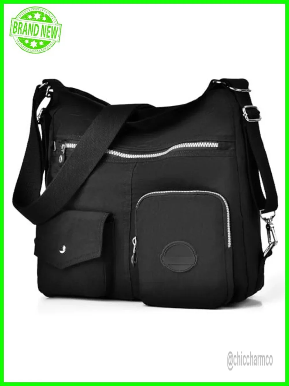 Large Nylon Hobo Purse Crossbody Shoulder Handbag Convertible Backpack